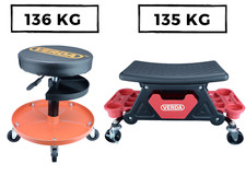 Werkstatthocker mit Rollen 136