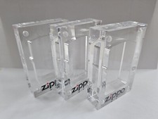 3 Zippo Acryl Ständer/Box