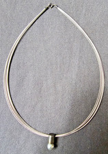 Halsreif 7-reihig, Anhänger Silber 925er