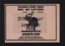 WEINHEIM, Werbung 1927, Ph. Leinenkugel Elefanten-Stabil-Stühle Rohr-Leder-Stühl