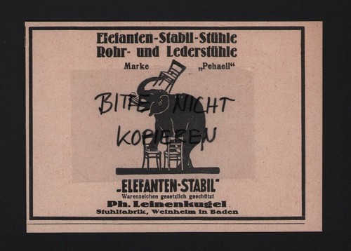 Weinheim werbung 1927 ph - weinheim,, 1927,