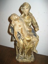 museal Barock Figur Pieta gefasst geschnitzt ANSCHAUEN !!!