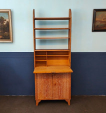 Jugendstil Bücherregal Bibliothek Sekretär Eiche geweißt in modernem Design