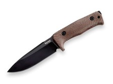 LionSteel T5 Niolox Canvas Natural Micarta  Blackwash Messer Outdoor ✔️ 02LS100