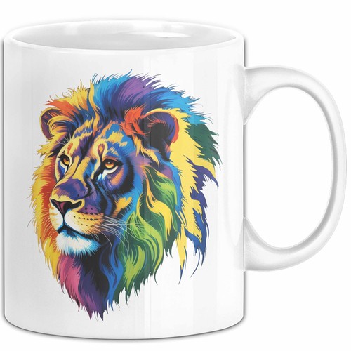 Bunter löwe tasse geschenk - bunter,