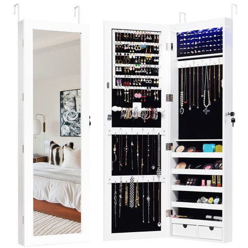 Schmuckschrank mit spiegel led - mit,