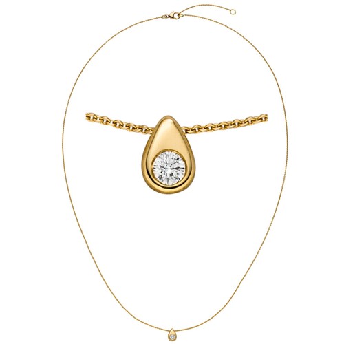 Halskette 750 gold gelbgold - halskette,