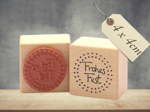Stempel frohe fest kreis - stempel,