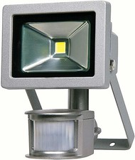 UNITEC Premium LED Strahler 10 W / 700 Lumen mit Bewegungsmelder, grau 48501