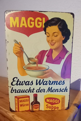 Blechschild alte maggi - blechschild,