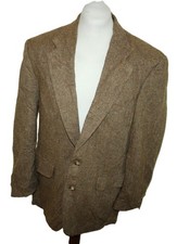 Lands' End Tweed Sakko Herren ca. Gr. 54 – 100% Wolle USA Blazer Harris Look