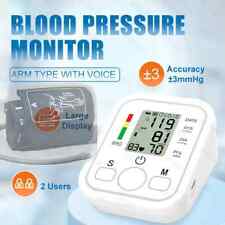 Blutdruckmessgerät mit Manschette Oberarm LCD Blutdruck Monitor Pulsmesser speak