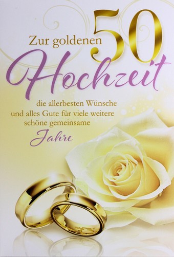 Glückwunschkarte goldhochzeit - glückwunschkarte,