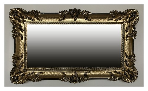 Barock wandspiegel schwarz - *,
