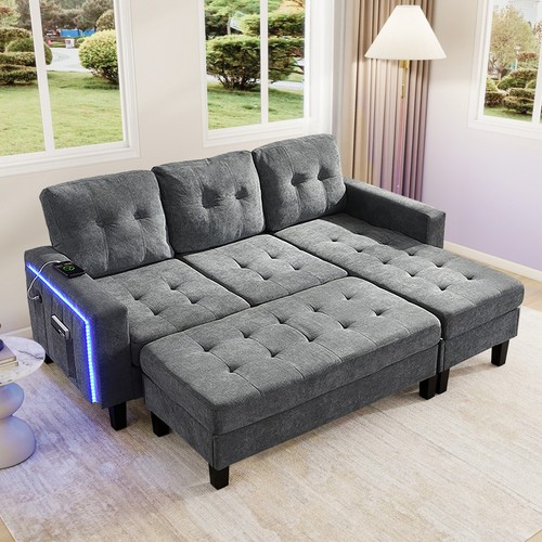Led schlafsofa modulares - led, sofa