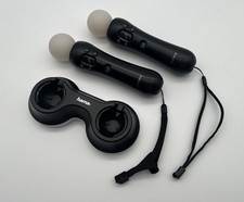 2x Original Sony Playstation Move Motion Controller Schwarz PS3 PS4 Ladestation
