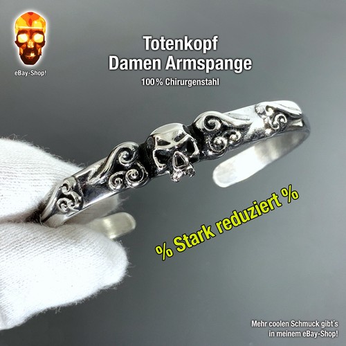 Damen totenkopf armspange - 1,
