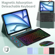 Für iPad 5/6/7/8/9/11th Gen Air 4 5 6 M3 Pro 11 QWERTZ Tastatur Maus Schutzhülle