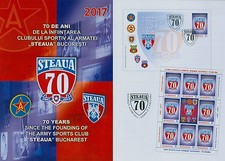 Rumänien 2017 Steaua Bukarest,Fußball,Wappen,Emlem,Soccer, Mi.7233,Zf,KB,FDC