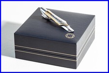 MONTBLANC Meisterstück 925 Silber Krawattennadel mit 149 Feder in 18k Gold