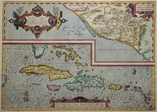 Kuba, Antillen, Mexiko - Culiacanae, Americae Regionis - Ortelius 1579 - Cuba