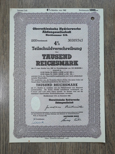 Oberschlesische hydrierwerke - oberschlesische,