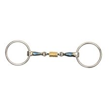 Gebiss 15 mm double gebrochen  5" 12.5 cm / 5.5" 14cm  blue sweet iron roller 