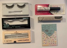 Fashion-Wimpern / Kunstwimpern / schwarz / Wimpernkleber / Fingernagel-Tattoo!!