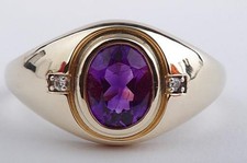 Ring Amethyst 375 9K Gelb Gold