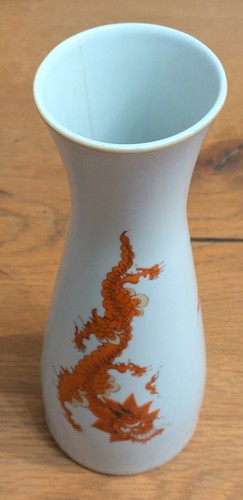Porzellan vase mit - porzellan-vase, drache
