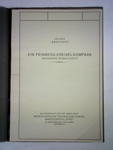 Der neue anschütz ein - neue, "anschütz"