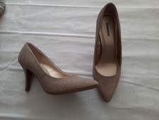 Graceland Gold Glitzer Pumps