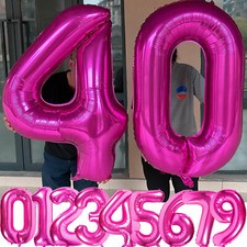 FOLIENBALLONS ZAHLEN MAGENTA -