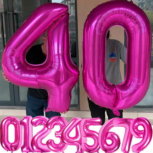 Folienballons zahlen magenta - zahlen,