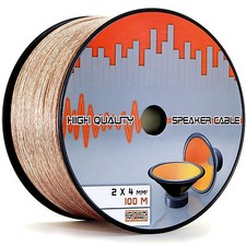 100m 2 x 4 mm² Lautsprecherkabel HIFI Boxenkabel Kabel Lautsprecher ⭐️⭐️⭐️⭐️⭐