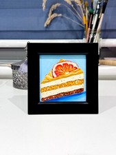 Orangen Kuchen Ölgemälde -