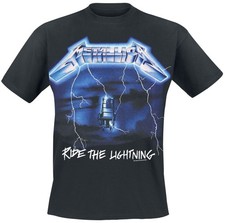 Metallica T-Shirt Unisex Ride The Lightning schwarz Band-Merch, Bands