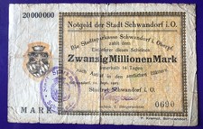 Schwandorf Stadt 20 Mio Mark