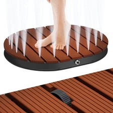 Gartendusche Bodendusche 4m Höhenverstellung WPC Outdoor Dusche Duschplatte