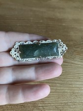 Silber 835 Brosche mit Grüne