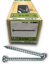 SWG Holzschrauben Halbrundkopf / Ø 6x60 50 Stk. Pan- Head / Vollgewinde + Holz10