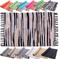 Flickenteppich Baumwollteppich Fleckerlteppich Baumwolle Webteppich Teppich