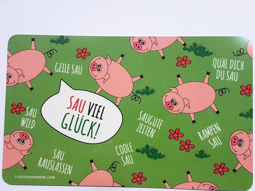 Brettchen sau viel glück - brettchen,