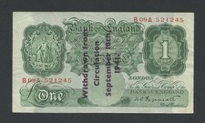 BANK OF ENGLAND £1 Schein