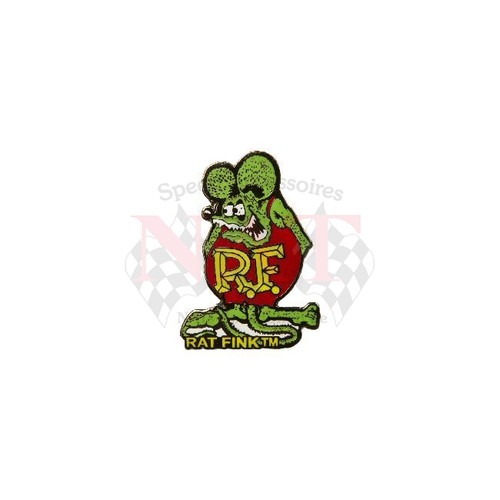 Rat fink ansteck pin grün - fink,