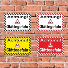 Schild Achtung Glättegefahr