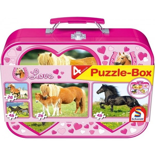 Puzzle box - puzzle-box, pferde