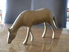 Pferd Bronze / Messing Figur Statuette ca. 13,2cm Pony Hengst Stute Skulptur