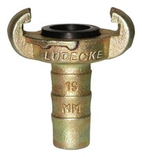 Lüdecke Klauen-Schlauchkupplung DIN 3489, Temperguss, Tülle 13 mm, 1/2"