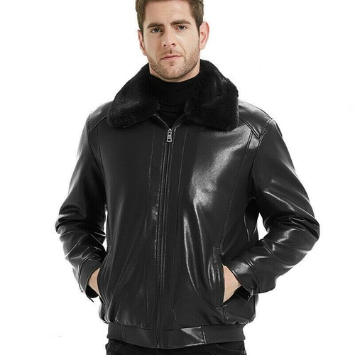 Herren kunst leder pelz - kunst, jacke